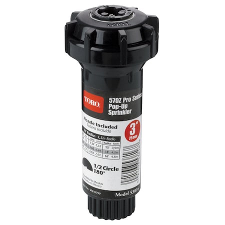 Toro Toro 570Z Pro Series 3 in. H Half-Circle Pop-Up Sprinkler 53816
